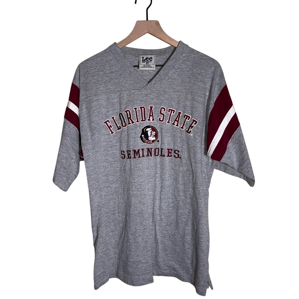 VINTAGE FLORIDA STATE SEMINOLES LEE embroidered single stitch tshirt M